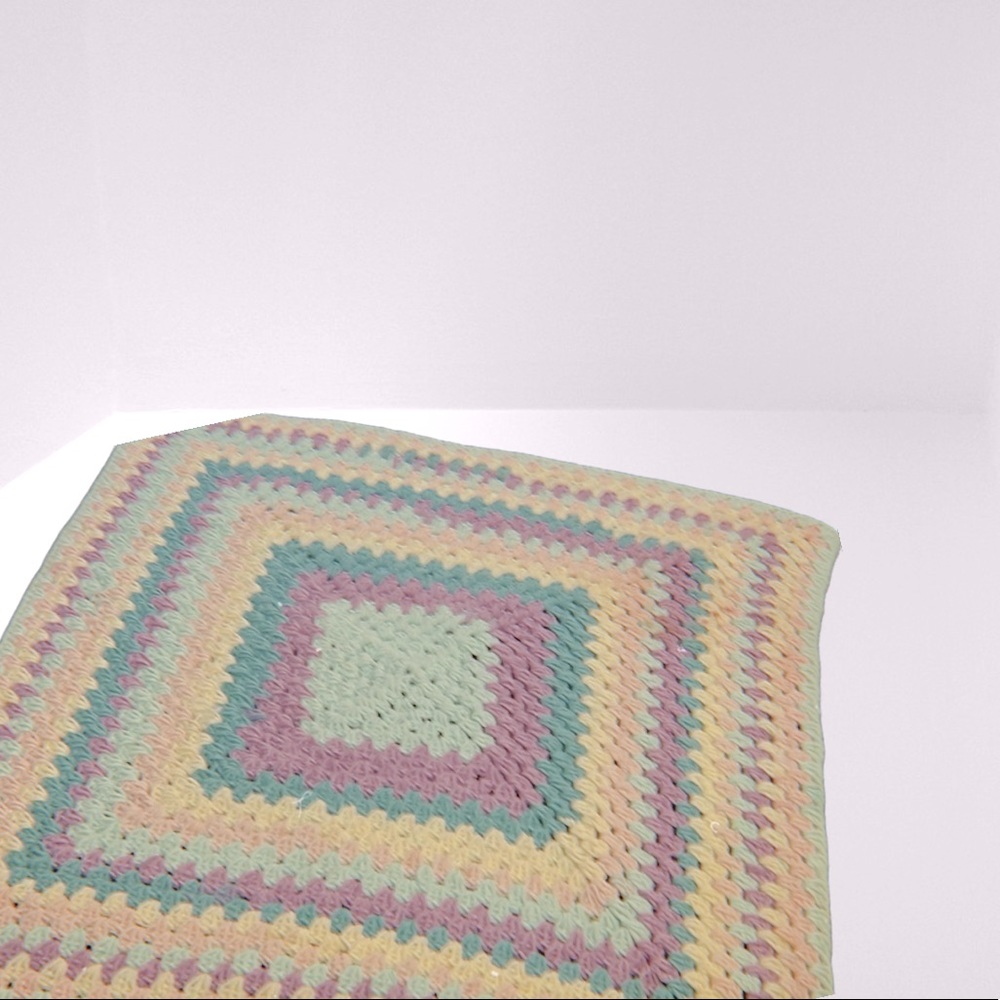 Baby blue, lilac purple, baby pink, cream white, Baby blanket/lap blanket 30x30